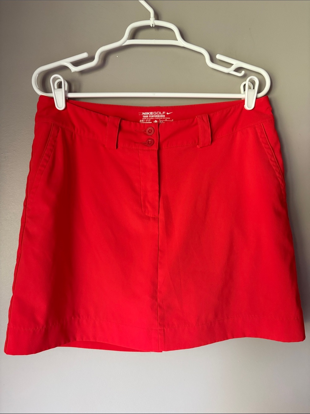 Nike Golf Tour Performance Dri-Fit Hot Orange women's skort